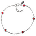 La Preciosa Sterling Silver CZ High-polish Birthstone Bracelet