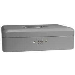 12-inch Grey Cash Box with Combination Lock