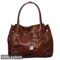 Jessica Simpson Steffania Drawstring Embossed Croco Tote Bag