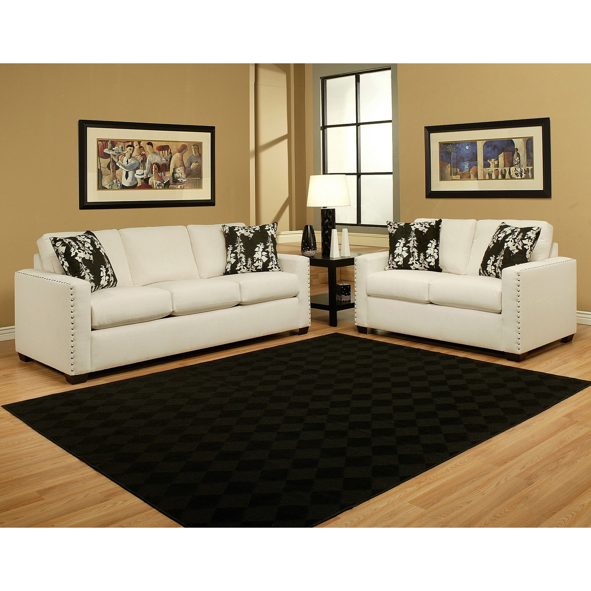 Furniture of America Contemporary Two-Piece Sofa and Loveseat Set