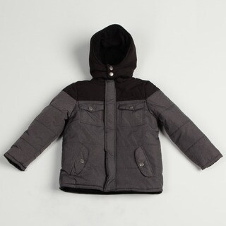 Airwalk Boy's Charcoal Colorblock Puffer Jacket