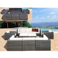 Milano Grey/Off-White 10-piece Sectional