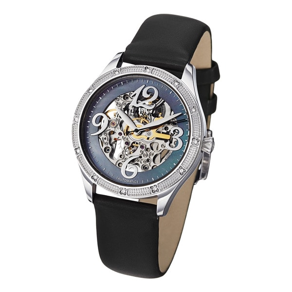 stuhrling women's skeleton watch