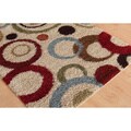 Classy Shag Ivory Area Rug (5'3 x 7'3)