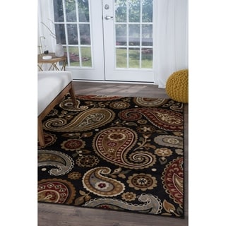 Infinity Black Area Rug (7'10 x 10'3)