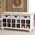 Kelly White Entryway Bench