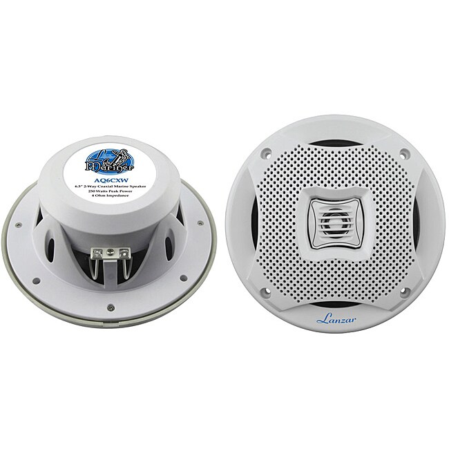 Lanzar 400W 6.5'' White 2-Way Marine Speaker