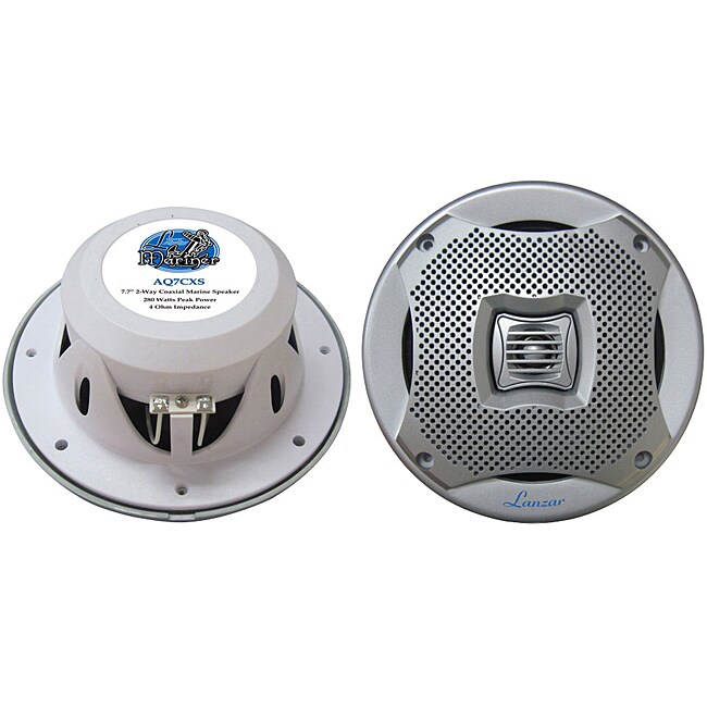 Lanzar 500W 7.7" Silver 2-Way Marine Speakers