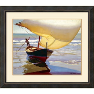 See Reviews Arthur Grover Rider 'Fishing Boat, Spain' Framed Art Print 38 x 32-inch