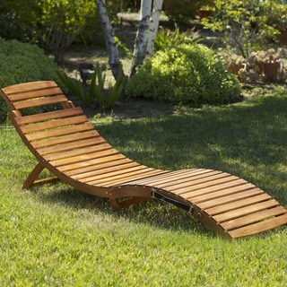 Christopher Knight Home Lahaina Wood Outdoor Chaise Lounge