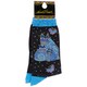 Laurel Burch Socks-Indigo Cats