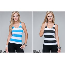 Stanzino Women's One-Size Striped Racer Back Tank Top-Image