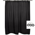 Waverly Linen 2-piece Onyx Shower Curtain and Hook Set
