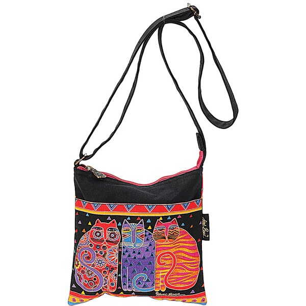 Crossbody Purse Zipper Top 10"X10" -Feline Friends