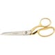 Gold Handle Knife Edge Bent Shears 8"