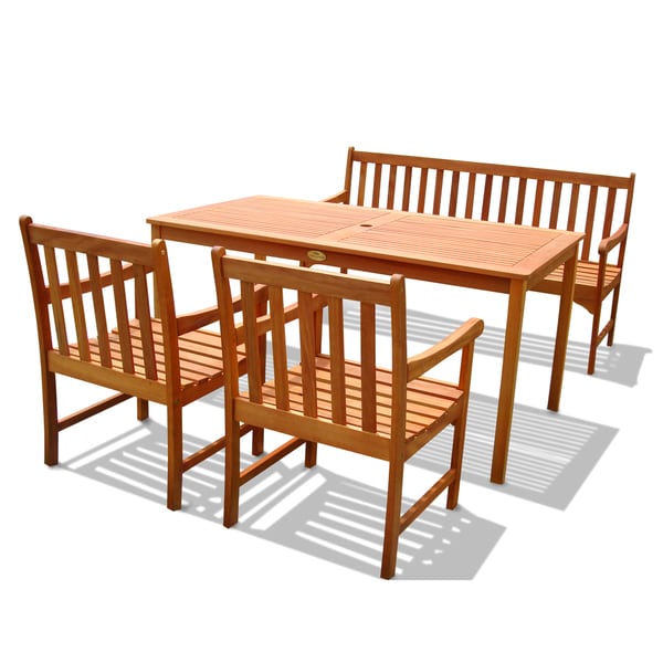 Outdoor Wood English Garden Dining Set