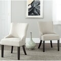 Loire Beige Viscose Nailhead Dining Chairs (Set of 2)