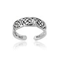 Mondevio Highly Polished Sterling Silver/Gold-overlay Celtic-knot Toe Ring