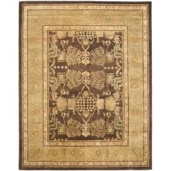 Great Prices Handmade Tree Brown/ Light Green Hand-spun Wool Rug (9' x 12')