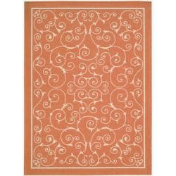 Today Sale Nourison Home and Garden Indoor/Outdoor Orange Rug (10' x 13')