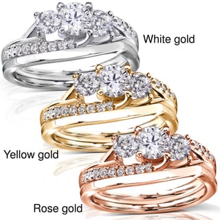 14k Gold 1ct TDW Diamond Bridal Rings Set (H-I, I1-I2)