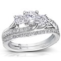 14k Gold 1 1/10ct TDW Diamond Bridal Rings Set (H-I, I1-I2)