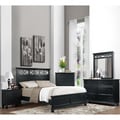 ETHAN HOME Piston 5-piece Black Rubberwood Bedroom Set