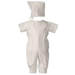 Cherubic Baby Christening Coverall and Hat