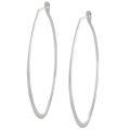 Tressa Sterling Silver 46-mm Flat Oval Hoop Earrings
