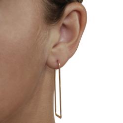 Goldfill 46-mm Flat Rectangle Hoop Earrings