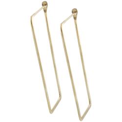 Goldfill 46-mm Flat Rectangle Hoop Earrings