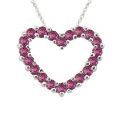 10k Gold Rhodolite Heart Necklace