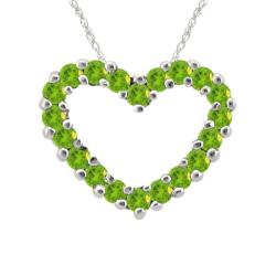 10k Gold Peridot Heart Necklace