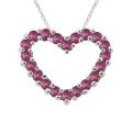 10k Gold Rhodolite Heart Necklace