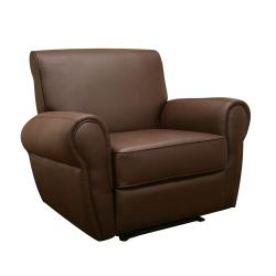 Harper Modern Dark Brown Faux Leather Recliner.
