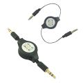 SKQUE Kindle Black Aux Audio 3.5 mm Retractable Cable