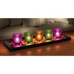 Sarah Peyton 5-piece Jewel Tone Candle Tray