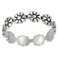 Sterling Silver Daisy Eternity Band