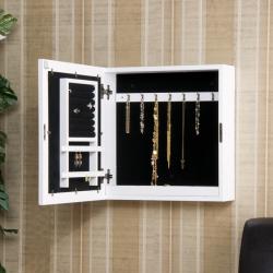Easton White Wall Mount Jewelry Armoire