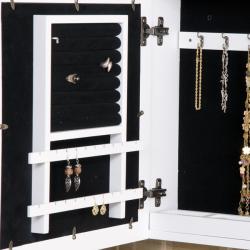 Easton White Wall Mount Jewelry Armoire