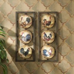 Rooster 2-piece Wall Panel Art