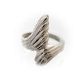Handmade Ridged Double Dome Sterling Silver Ring (Ecuador)