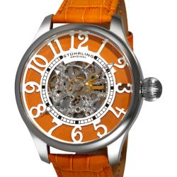 Stuhrling Original Women's Calypso Orange Oversized Automatic Watch