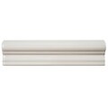 SomerTile 2x8-inch Travessa Biselada Blanco Ceramic Moldura Trim Tile (Pack of 6)