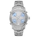 JBW Men's 'Jet Setter' Stainless Steel Diamond Watch