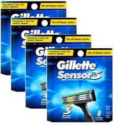 Gillette 8-count Sensor3 Refill Cartridges (Pack of 4)-Image