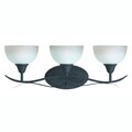 Transitional 3 light Bath Vanity in Blacksmith Bronze