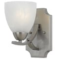 Transitional 1 light Wall Sconce in Satin Nickel