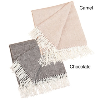 Saro Acrylic Herringbone Throw 
