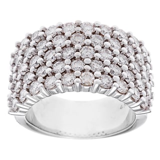 14k White Gold 2 7/8ct TDW Pave Diamond Band (G-H, SI1-SI2)